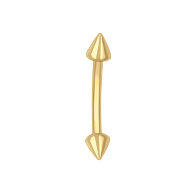 9ct Yellow Gold Arrow Belly Stud