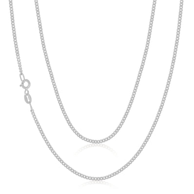 Sterling Silver 45cm Curb Chain