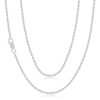 Sterling Silver 45cm Rope Chain