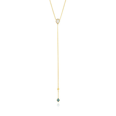 Ania Haie Sterling Silver & Gold Plated Turquoise And Opal Colour Necklace