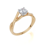 9ct Yellow Gold Round Cut 0.50 Carat of Lab-Grown Diamond Ring