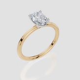 9ct Yellow Gold Oval Cut 1.00 Carat of  Diamond Ring