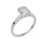 18ct White Gold Emerald Cut 1.00 Carat of Lab-Grown Diamond Ring
