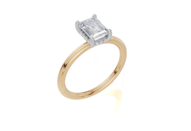 18ct Yellow Gold Emerald Cut 1.05 Carat tw of  Diamonds Ring