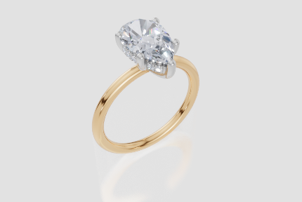 18ct Yellow Gold Pear Cut 2.08 Carat tw of  Diamonds Ring
