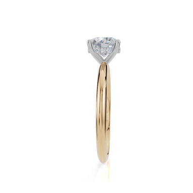 9ct Yellow Gold Round Cut 1.05 Carat tw of Lab-Grown Diamonds Ring