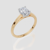 18ct Yellow Gold Oval Cut 1.00 Carat of Lab-Grown Diamond Ring