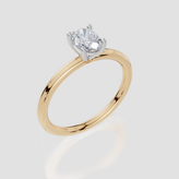 9ct Yellow Gold Oval Cut 0.50 Carat of  Diamond Ring