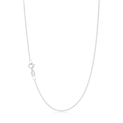 Sterling Silver 45cm Curb Chain Necklace