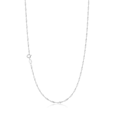 Sterling Silver 55cm Singapore Chain