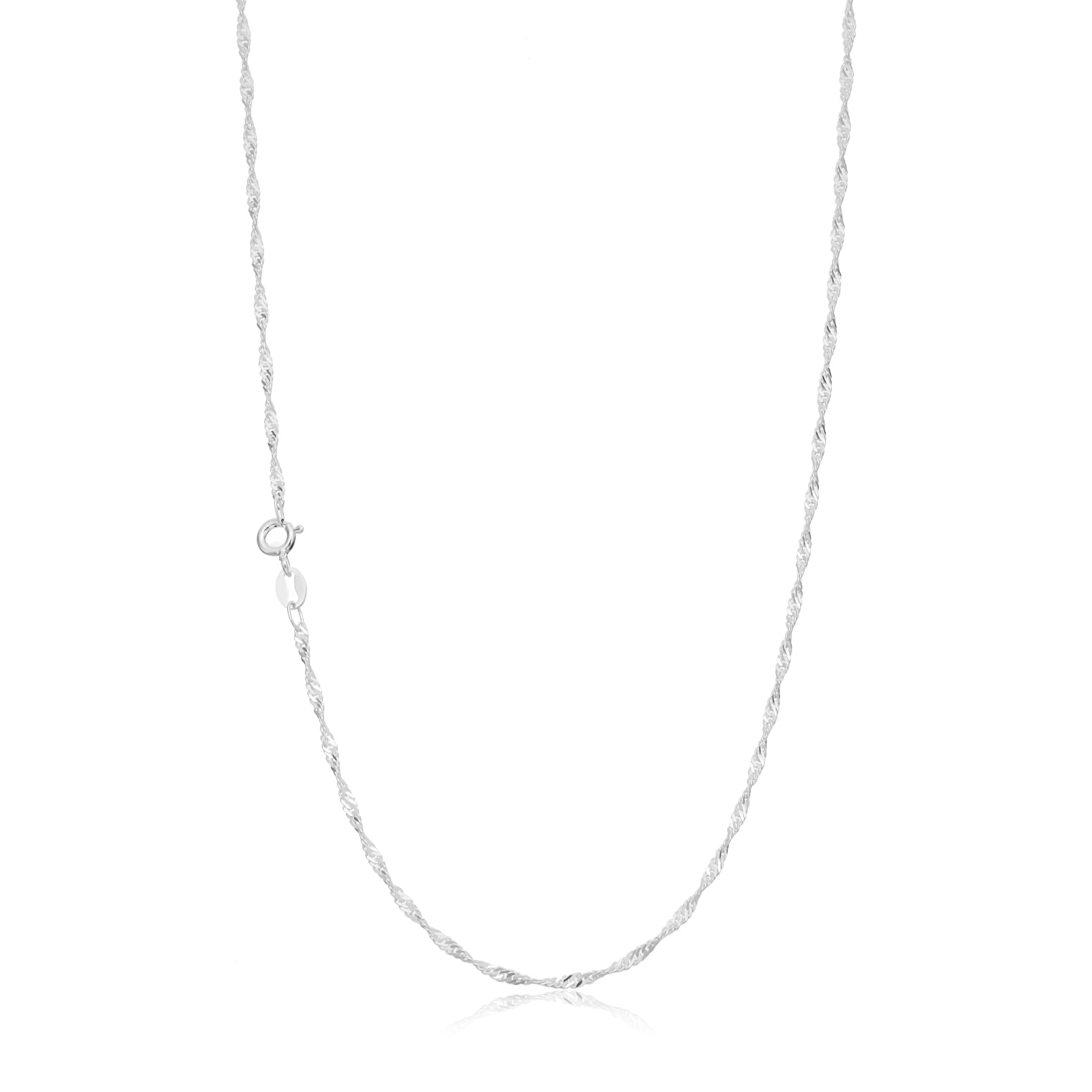 Sterling Silver 55cm Singapore Chain