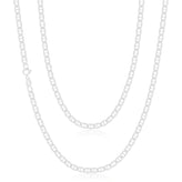 Sterling Silver 60cm Anchor Chain Necklace