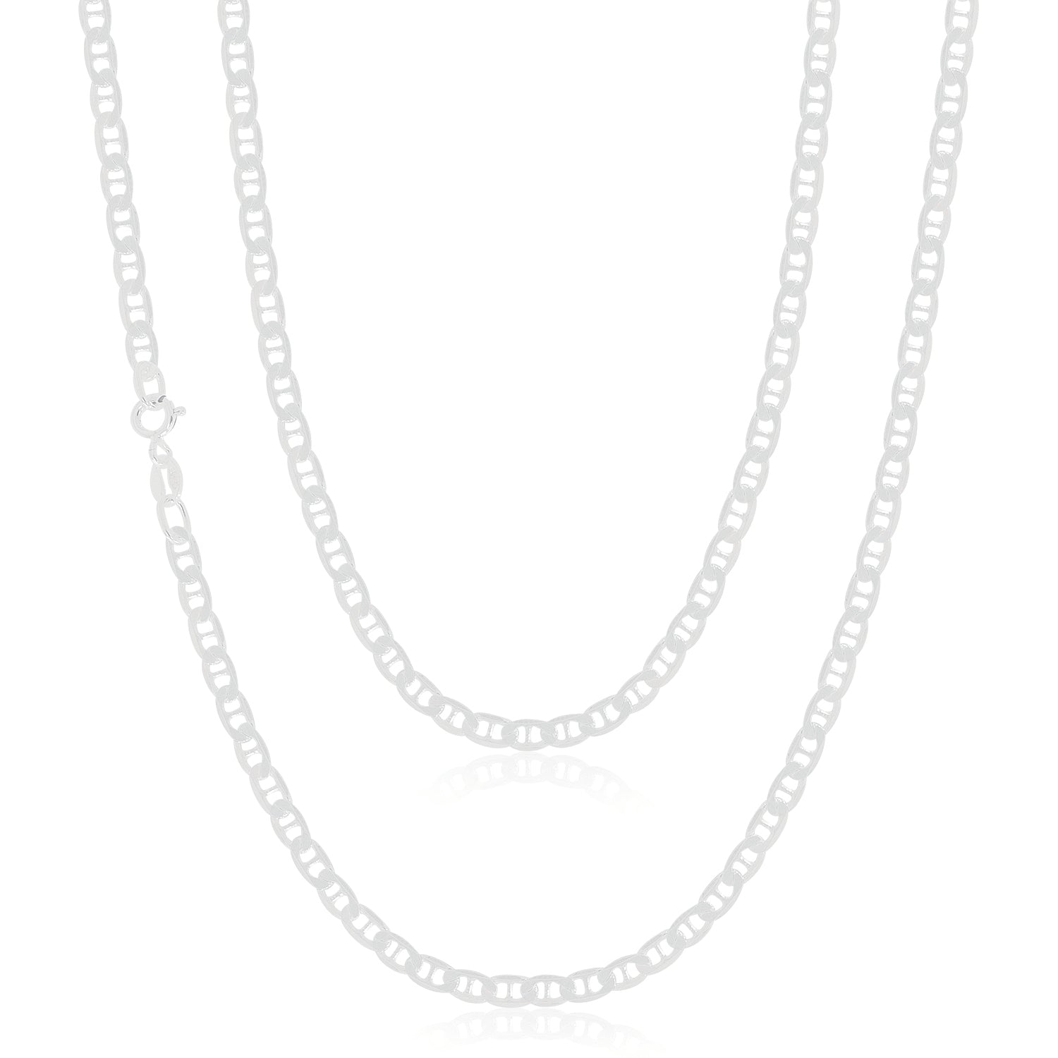 Sterling Silver 60cm Anchor Chain Necklace