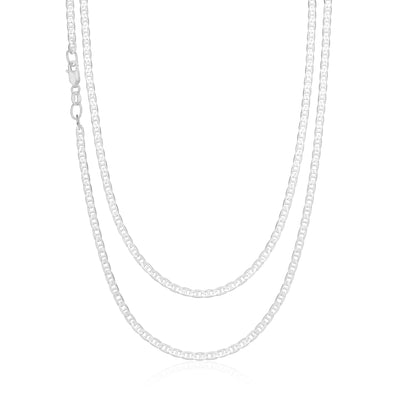 Sterling Silver 60cm Anchor Chain Necklace