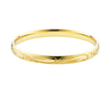 9ct Yellow Plated Silver Filled 65x8mm Engraved Bangle