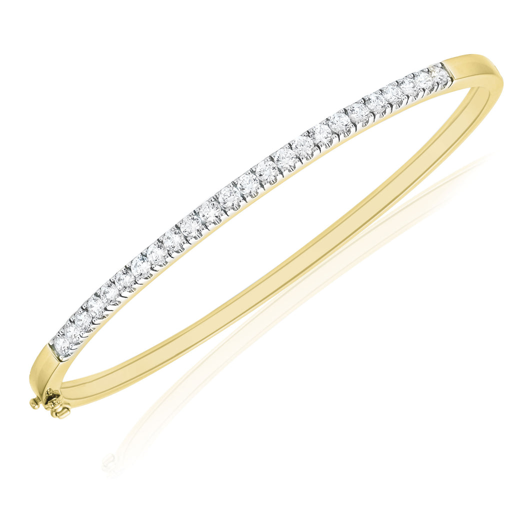 HUSH 9ct Yellow Gold Round Cut 1.50 Carat tw Diamond Simulant Bracelet