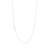 18ct White Gold 45cm Cable Chain
