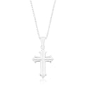 Sterling Silver 15x25mm Polished Cross Pendant