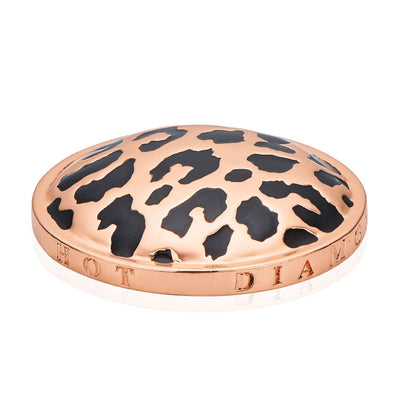 Emozioni Rose Gold Plated Leopard 33mm Coin