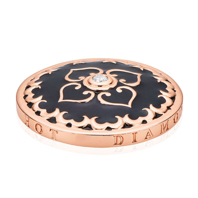 Emozioni Rose Gold Plated Cubic Zirconia Enamel 33mm Coin