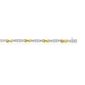 9ct Yellow Gold & Sterling Silver Bracelet