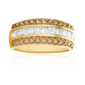 9ct Yellow Gold Princess Cut 1.50 Carat tw Diamond Ring