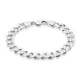 Sterling Silver 23cm Bevdicut Curb 300 Gauge Bracelet