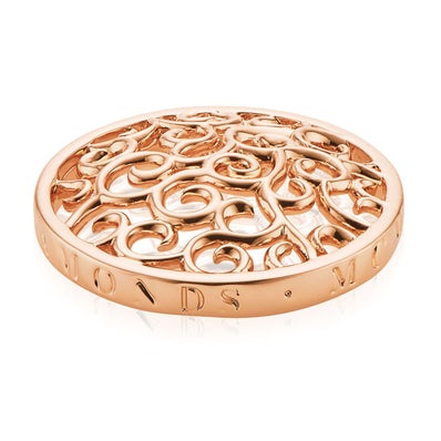 Emozioni Rose Gold Plated Winding Path 25mm Coin
