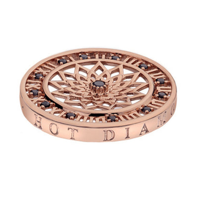 Emozioni Rose Gold Plated Cubic Zirconia Time Travel 33mm Coin