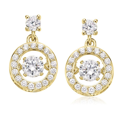 Hush 9ct Yellow Gold 1.65 Carat tw Diamond Simulants Earrings