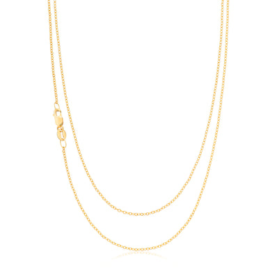 9ct Yellow Gold 55cm Round Belcher Chain