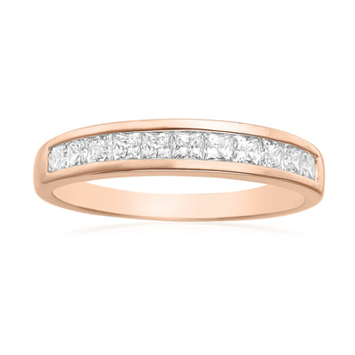 Hush 9ct Rose Gold Princess Cut 0.50 Carat tw Diamond Simulants Ring