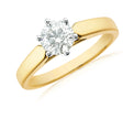 18ct Yellow and White Gold Round Brilliant Cut 1.00 Carat tw Diamond Ring