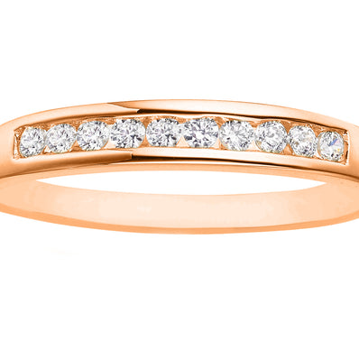 Hush 9ct Rose Gold Round Cut 0.25 Carat tw Ring