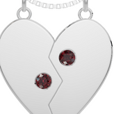 Personalised 2 Birthstones Break Pendant