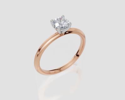 9ct Rose Gold Round Cut 0.50 Carat of Lab-Grown Diamond Ring