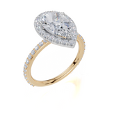 18ct Yellow Gold Pear Cut 2.63 Carat tw of  Diamonds Ring