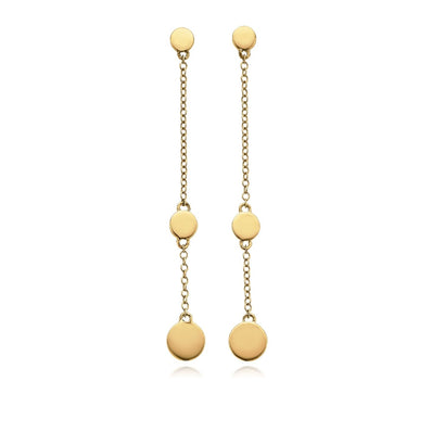 9ct Yellow Gold Chain Drops Earrings