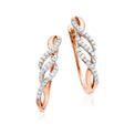 9ct Rose Gold Round Cut 0.25 Carat tw Diamond Earrings