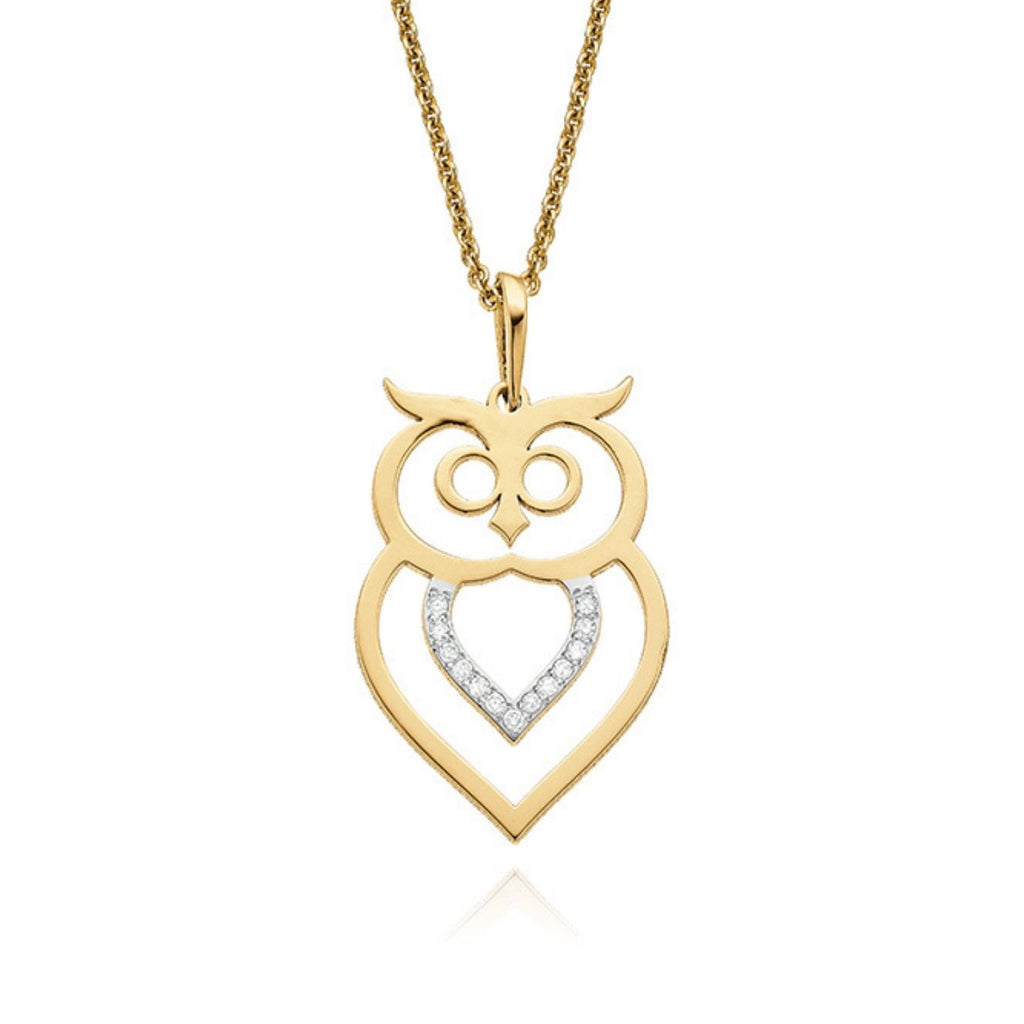Diamond shop owl necklace