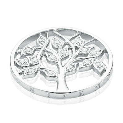 Emozioni Rose Gold Plated White Tree of Life Cubic Zirconia 33mm Coin