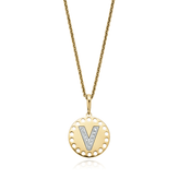9ct Yellow Gold & Diamond Set Initials Pendant