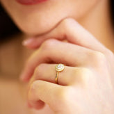 9ct Yellow Gold Round Brilliant Cut with 1/4 CARAT tw of Diamonds Ring