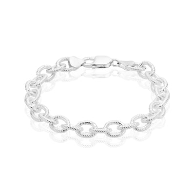 Sterling Silver  Rope Link Bracelet