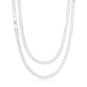 Sterling Silver 60cm Bevel Diamond Cut Curb Chain