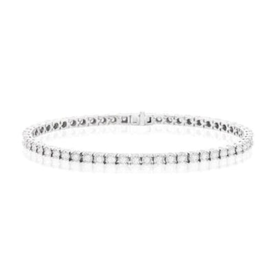 Sterling Silver Round Brilliant Cut with 1/3 Carat tw of Diamond Bracelet