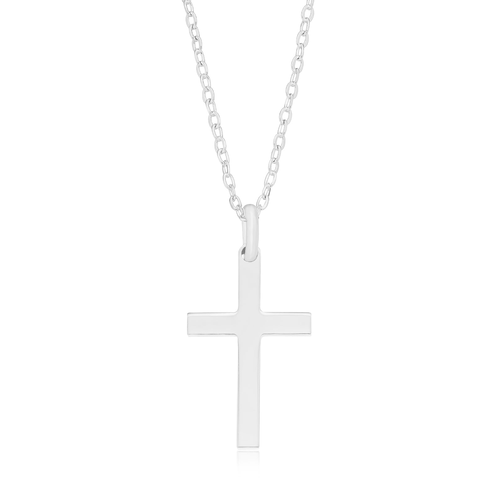 Sterling Silver 23x14mm Cross Pendant