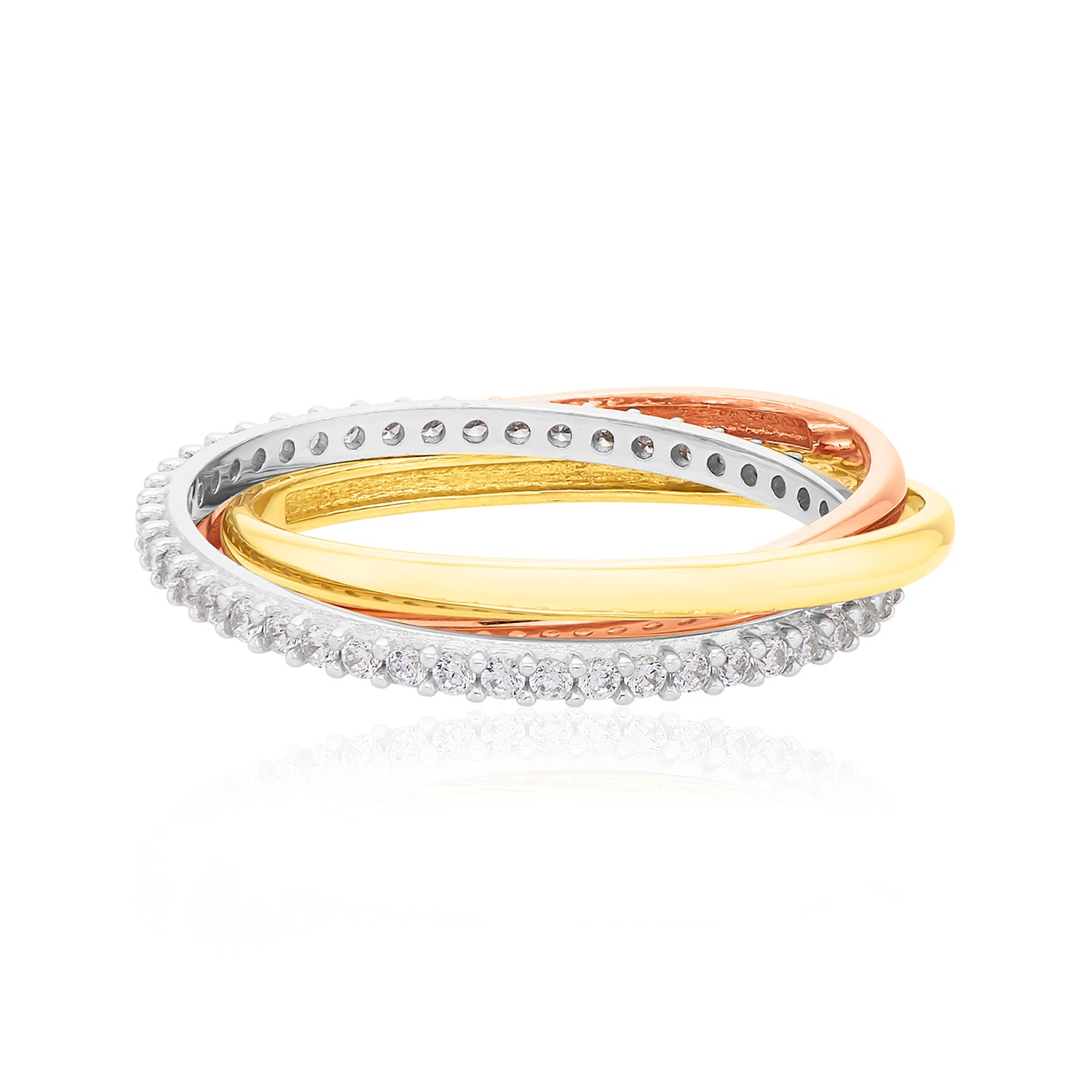 Three Tone Gold Rings