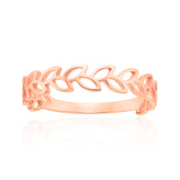 9ct Rose Gold Open Leaf Ring