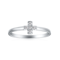 Sterling Silver Diaset Women's Ring